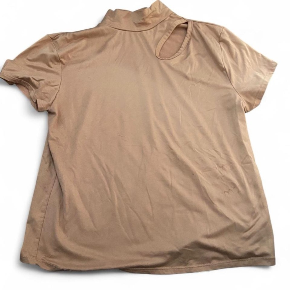 Pale Pink Women's Top with a Cut Out Design